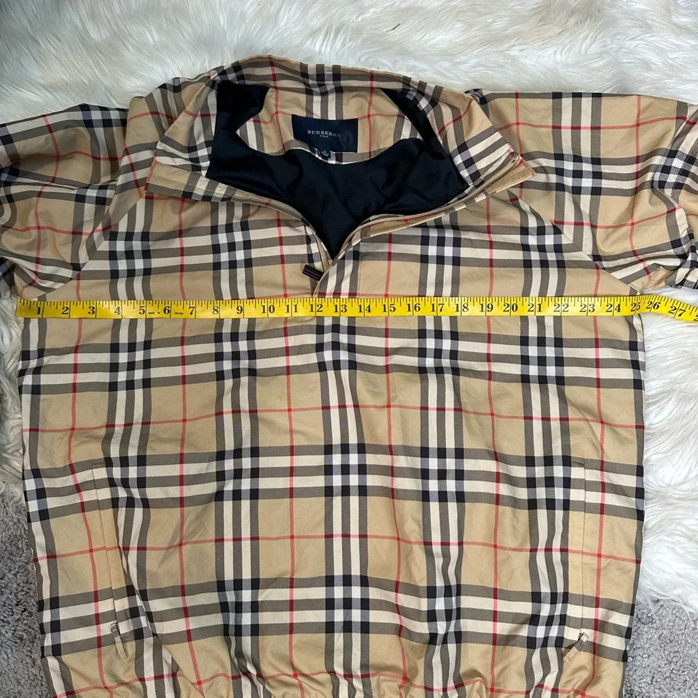 Men’s Burberry Golf nova check quarter zip pull‎ over